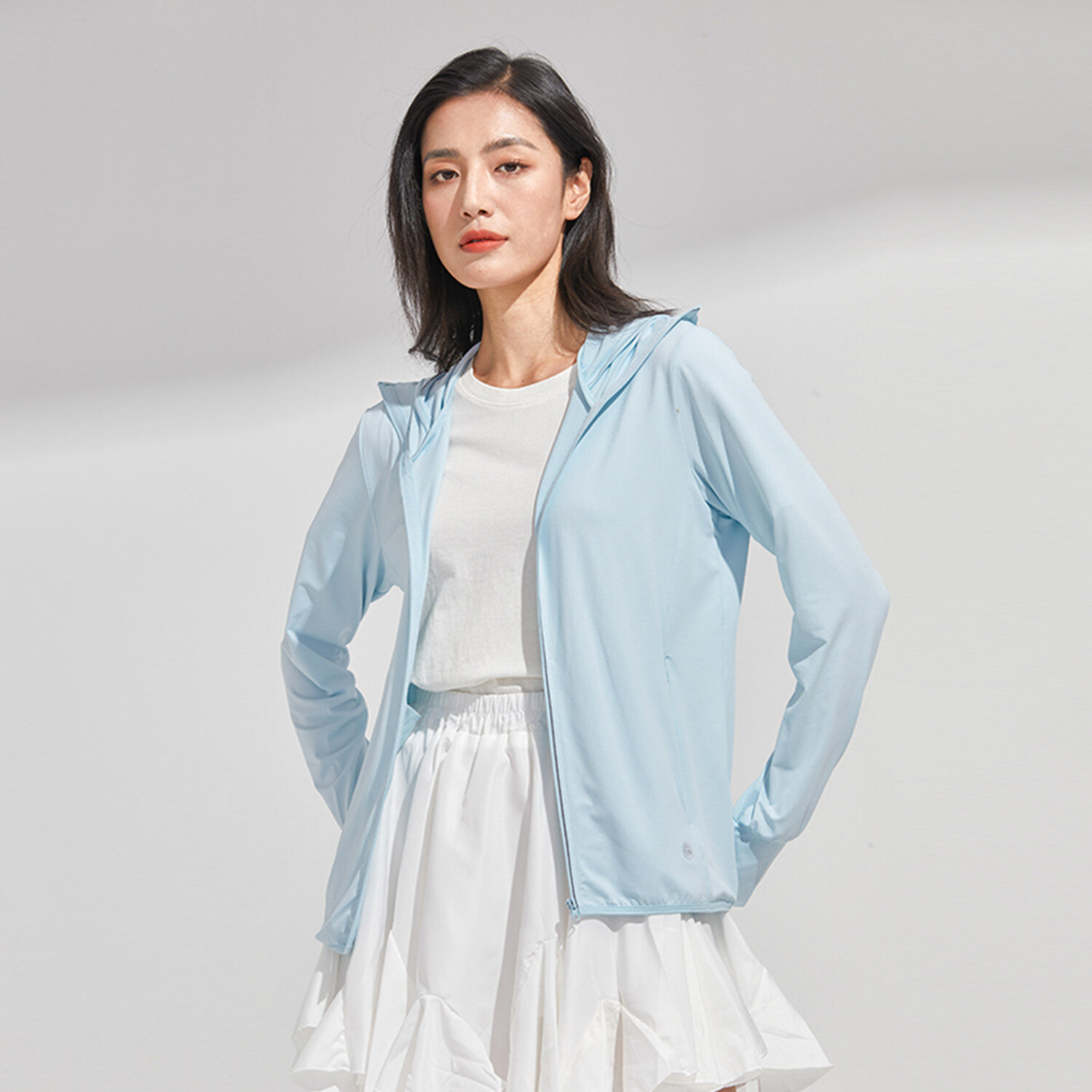 Khăn choàng nữ chống nắng mùa hè Áo chống nắng UV quần áo da mỏng thoáng khí quần áo chống nắng