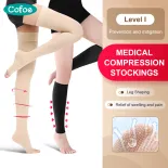 Cofoe Vớ nén y tế 15-21mmhg cho nam nữ quần lót đầu gối bắp chân đùi hở vớ cho người bị giãn tĩnh mạch/hở ngón chân cho bà bầu/giáo viên quần chống tắc mạch tuần hoàn máu quần phù Relief