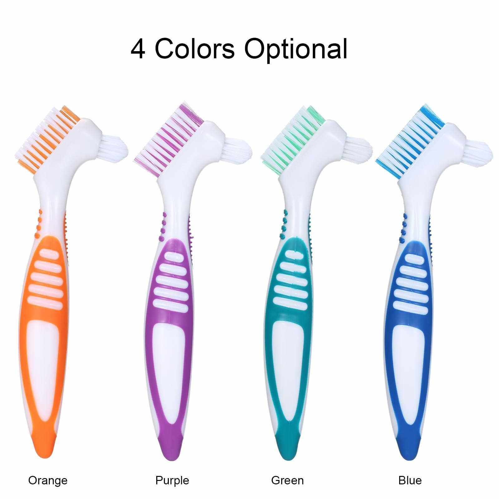 Denture Cleaning Brush Multi-Layered Bristles False Teeth Brush ...