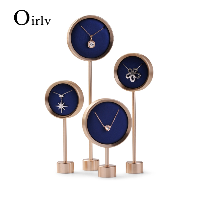 Oirlv giá trưng bày vòng cổ mặt dây chuyền bông tai trang sức bằng kim loại giá trưng bày trưng bày giá trưng bày đồ đựng trang sức js057
