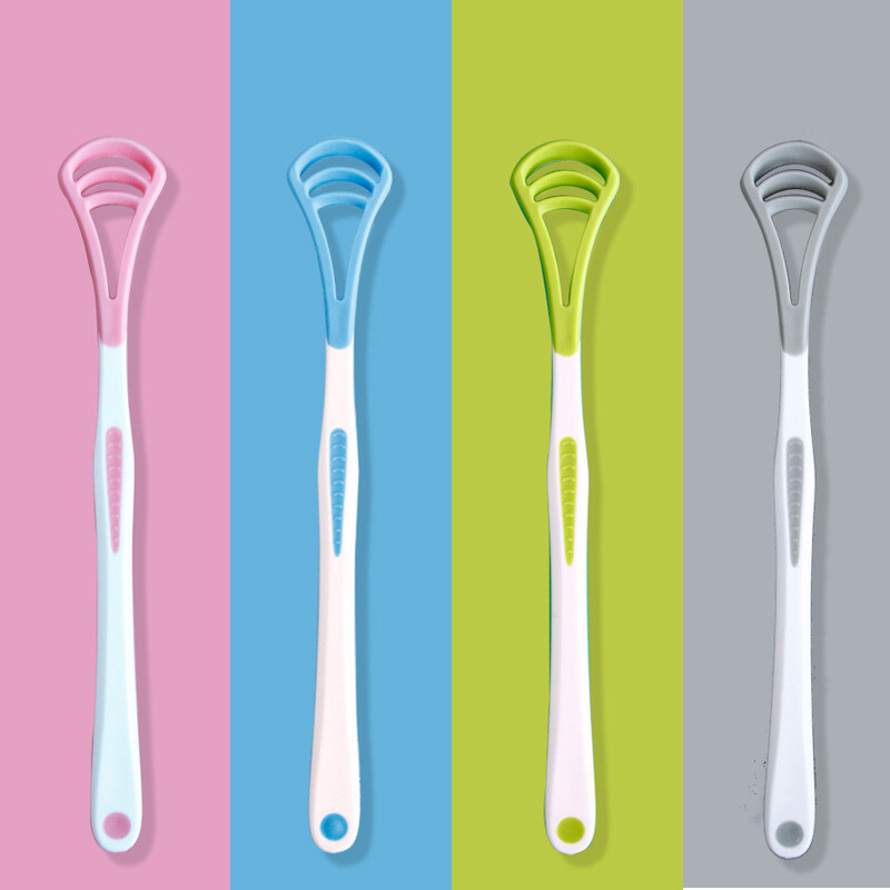 1 chiếc cạo lưỡi dụng cụ làm sạch lưỡi silicone dụng cụ làm sạch lưỡi tích hợp hai mục đích cạo lưỡi