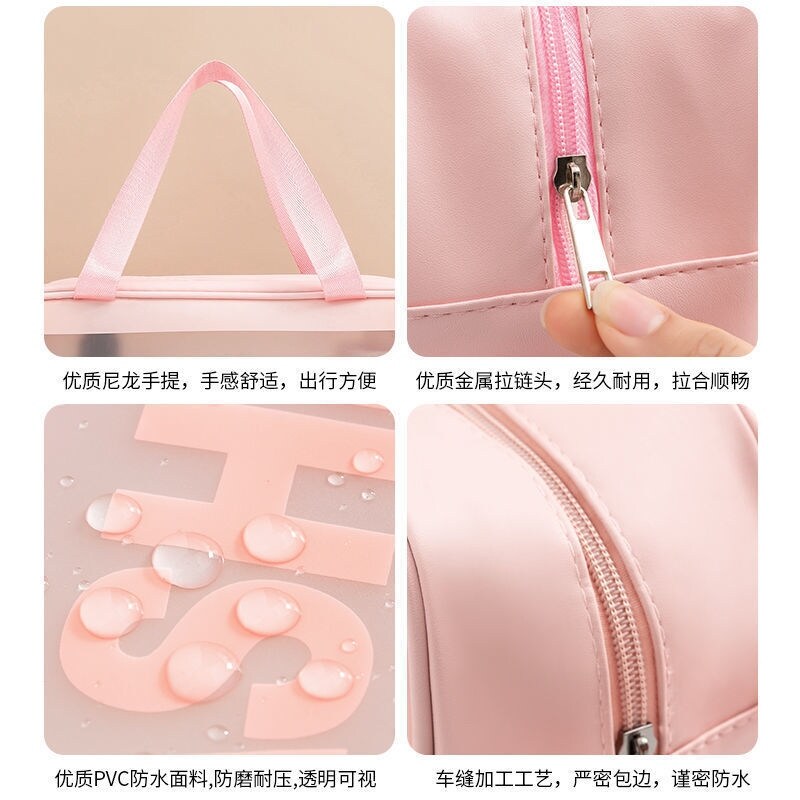 Gambar Cosmetic packaging of cosmetics to receive bag portable large capacity with han edition girl students heart waterproof toiletry bags