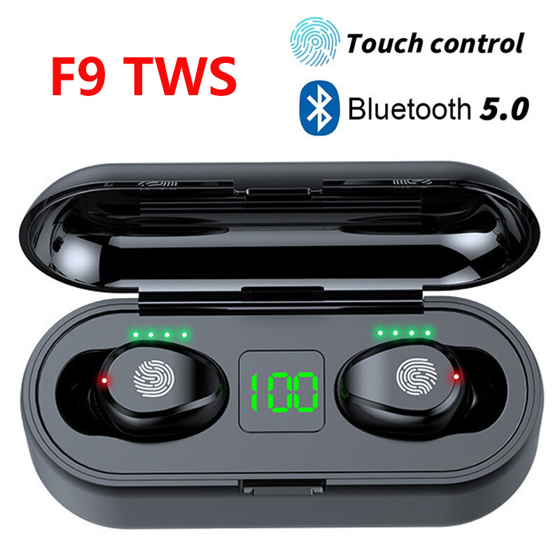 SPLAY Shipping Readystock F9 TWS Wireless Earpiece Headphone