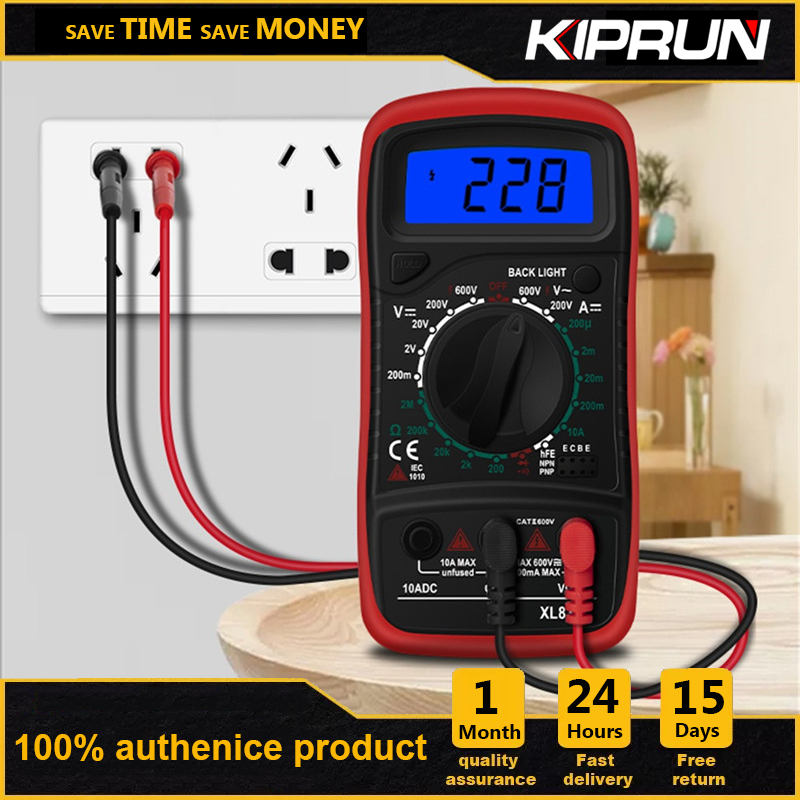 KIPRUN Đồng Hồ Vạn Năng Kỹ Thuật Số LCD Đồng Hồ Vạn Năng Kỹ Thuật Số XL830L Cầm Tay Mini Kỹ Thuật Số AC/DC Cho Vôn Kế Ampe Kế Máy Kiểm Tra Ohm Với 2 Dây Dẫn Nhỏ Nhất