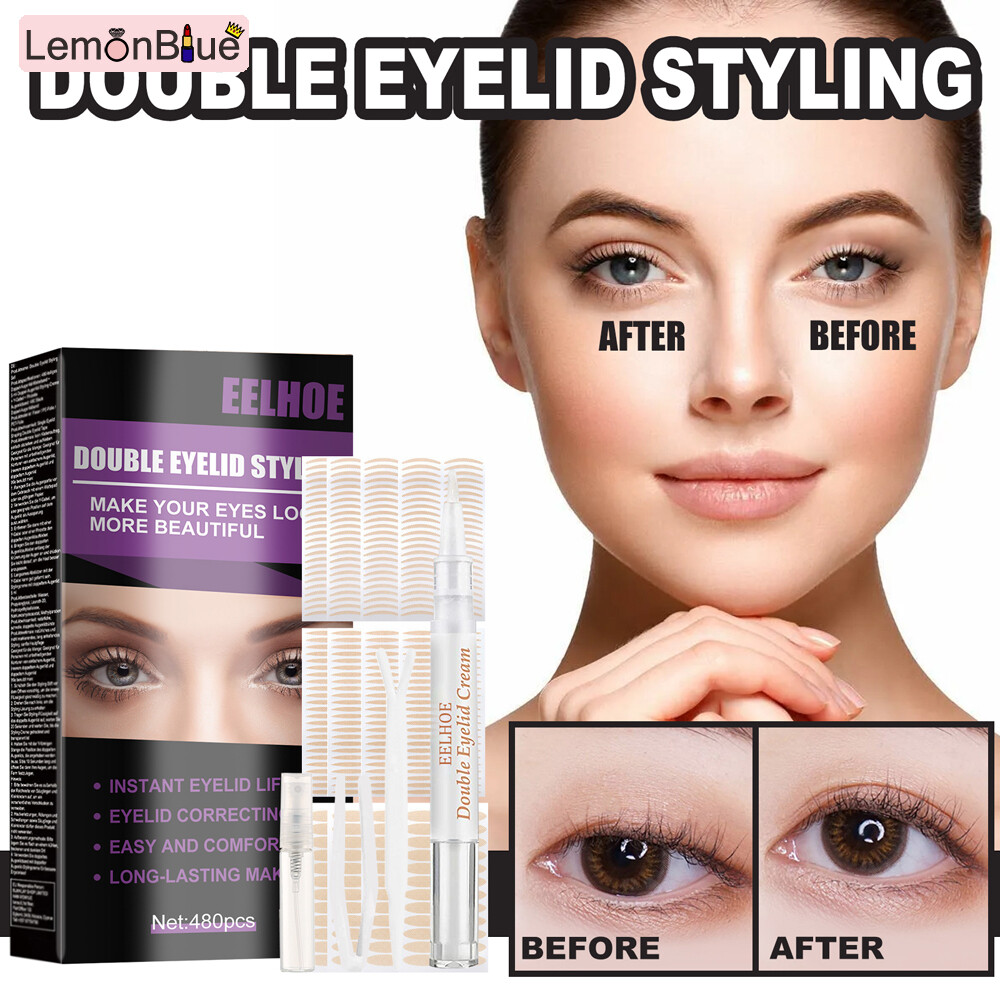 Gambar Double Eyelid Styling Set Invisible Droopy Eyelid Tape with Glue Waterproof Invisible Waterproof Instant Double Eyelid Styling Set Eye Makeup Tool Invisible Droopy Eyelid Tape with Glue Waterproof Instant Eye Lid Lift Strips