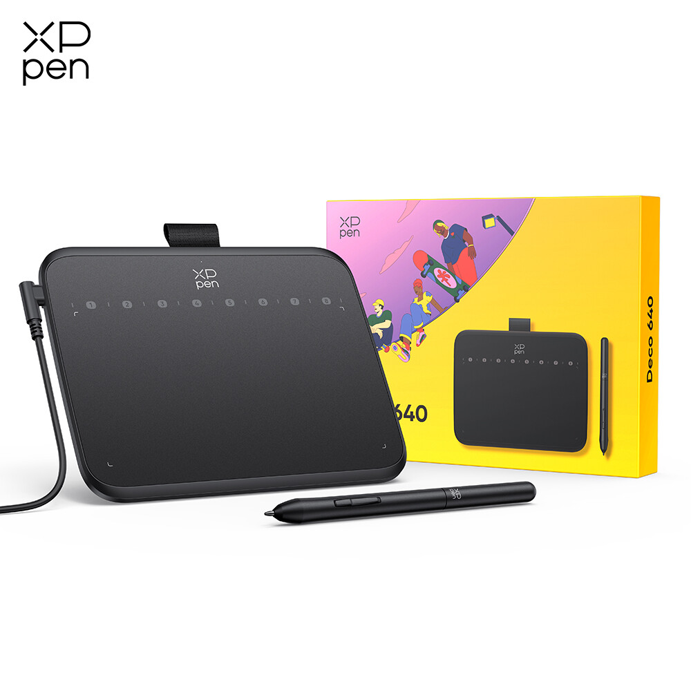 XPPen Deco 640 Drawing Tablet Pen Tablet with 16384 Pressure Levels Stylus,support 60° tilt,with 8 shortcut keys,16 cm x 9 cm Active Drawing Area,Best for OSU! Games ราคา 1,139 บาท*ส่งฟรี
