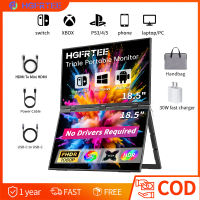 HGFRTEE Folding Monitor Dual Portable Display Built-in Stand 16iary External Screen Compatiblbile Phone PC Mac