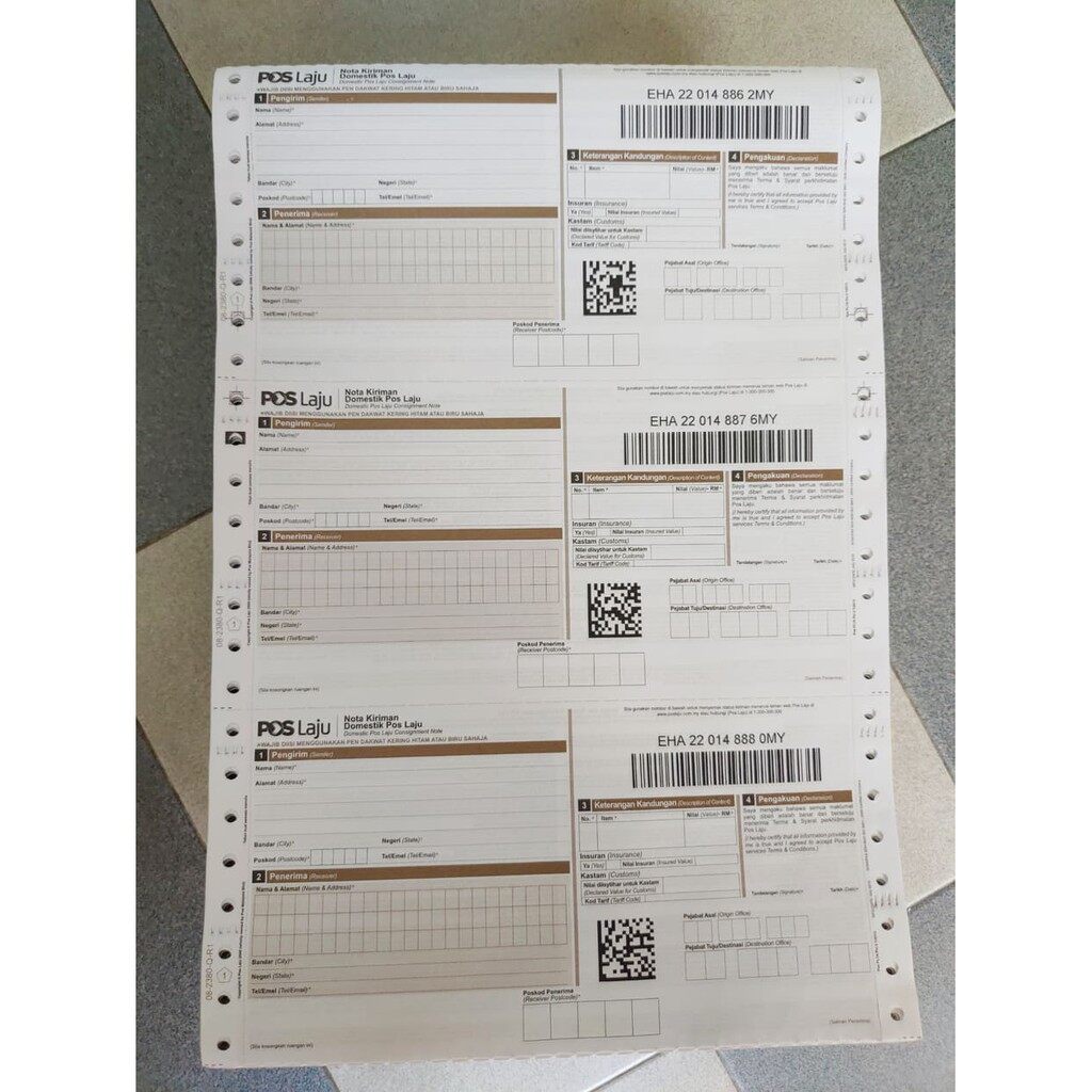 print consignment poslaju