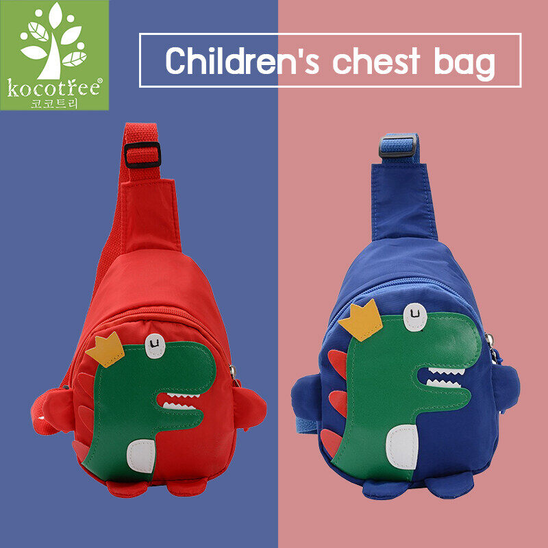 Túi Hoạt Hình Kocotree Cho Trẻ Em, Túi Đưa Thư Ba Lô Nhỏ Cho Trẻ Em Đi Chơi Ngoài Trời Bằng Nylon Chống Nước, Túi Đeo Ngực Trẻ Em Khủng Long Hoạt Hình