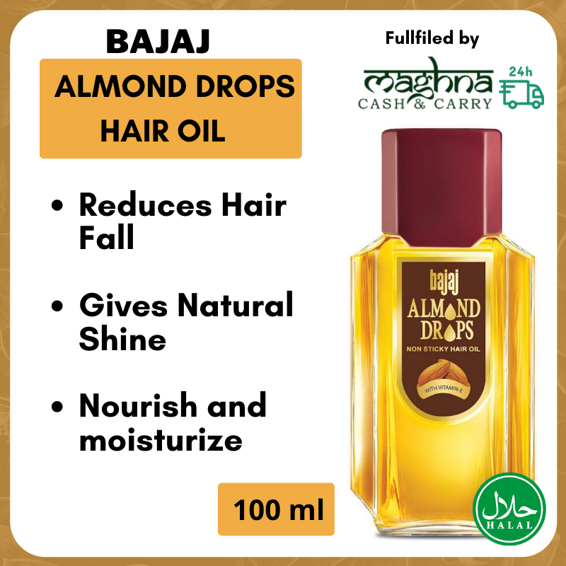 Bajaj Almond Drops Non Sticky Hair Oil 50ml - Minyak Rambut Badam | Lazada