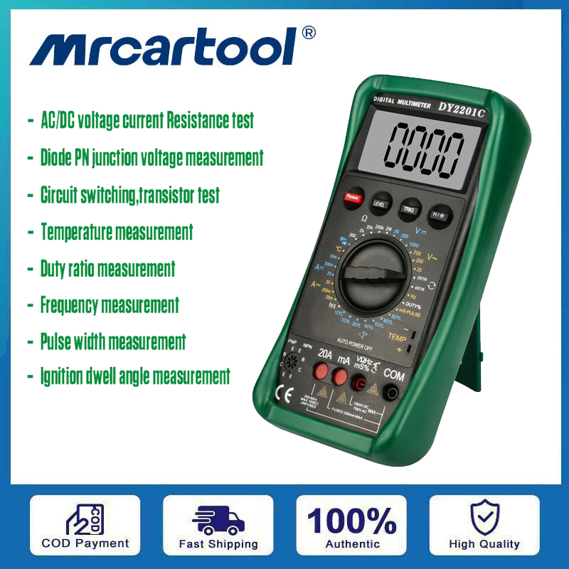 MRCARTOOL DUOYI DY2201C Digital Multimeter Intelligent anti-burn Manual Range AC DC Frequency Capacitance Temperature Tester Giá 678,000 Đồng*Miễn phí vận chuyển