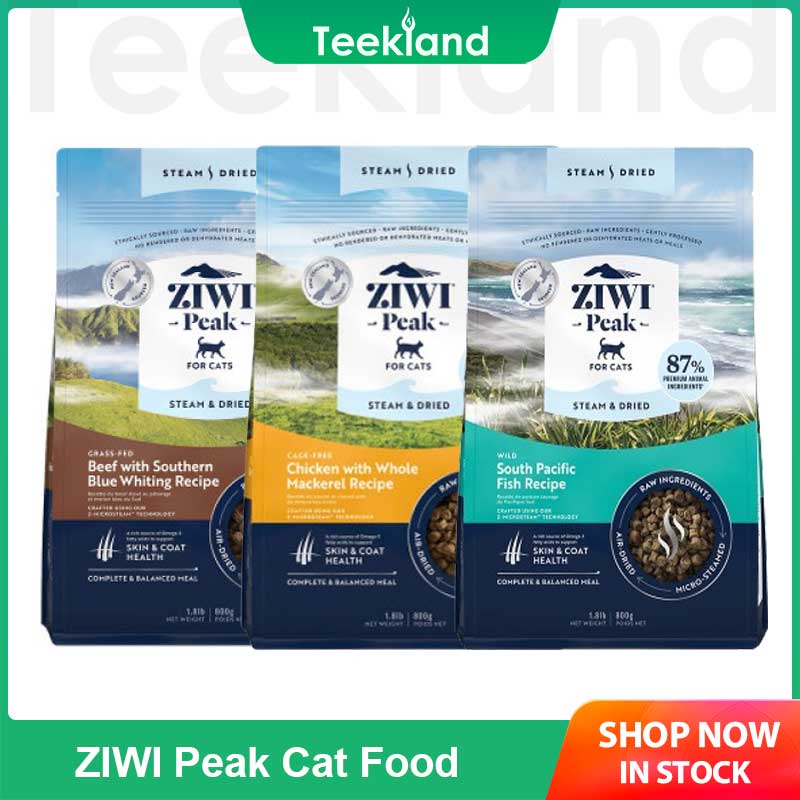 อาหารแมว อาหารเม็ดบำรุงขนและผิวหนัง Teekland ZIWI Peak Cat อาหารแห้ง Fattening Nutrition ลูกแมว Grain Free Food Universal สัตว์เลี้ยง Air-dried อาหาร 0.8/2.2 กก