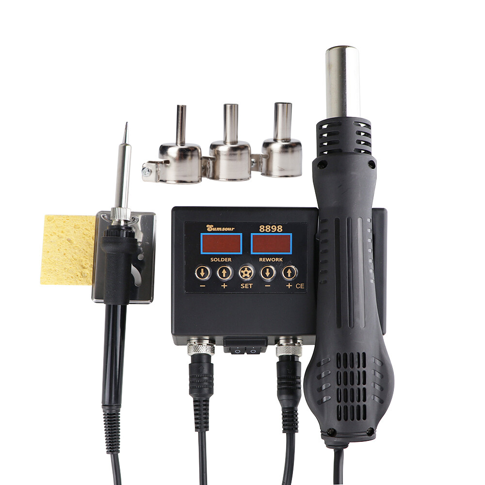 Trạm hàn 8898 2 trong 1 750w trạm hàn màn hình kỹ thuật số lcd dụng cụ hàn sửa chữa