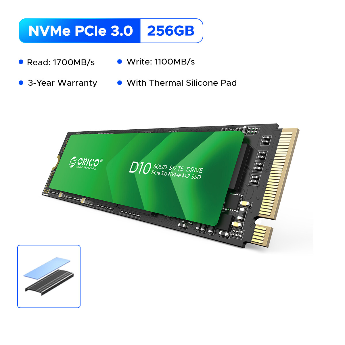 ORICO [lựa chọn đầu tiên] NVMe 2280 SSD M2 SSD M.2 NVMe Dung lượng PCIe SSD 128GB 256GB cho máy tính