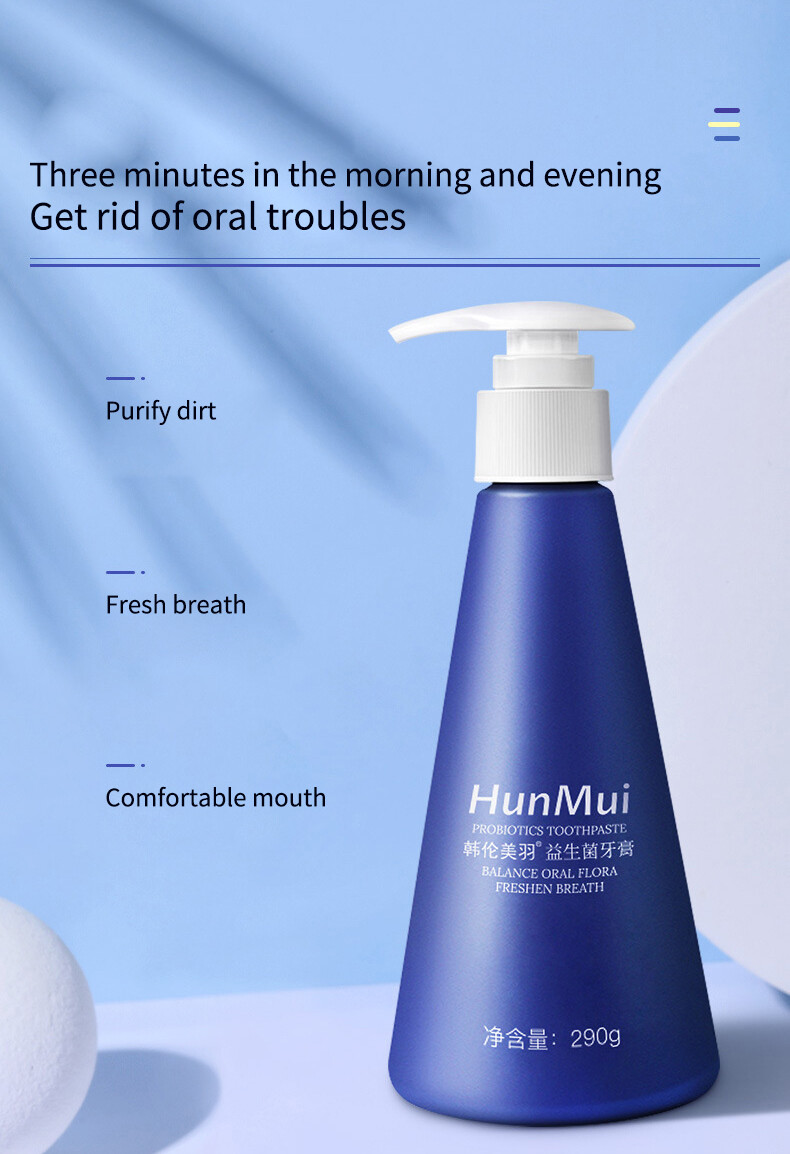 Gambar hunmui probiotic toothpaste menyingkirkan karang gigi 290g Repair gums Teeth whitening remove to Yellow Tooth to bad breath tooth stains fresh breath  anti cavity Bacteriostatic