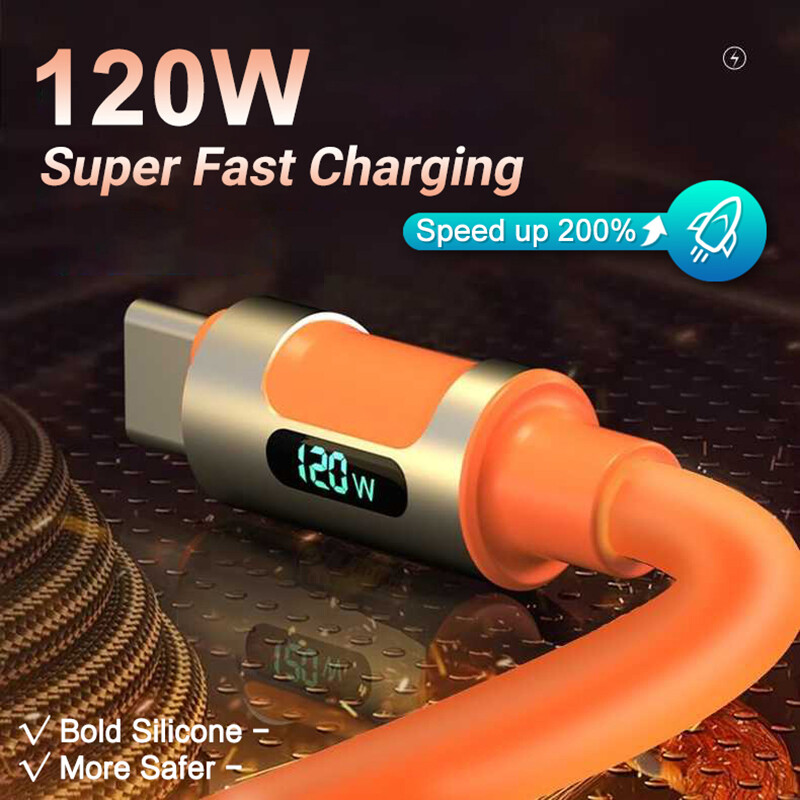 120w usbc cáp sạc nhanh kim loại usb bảo vệ cáp sạc usb a để loại c sạc nhanh usb c bđậm silicone cáp sạc dây cáp cho xiaomi huawei cáp sạc nhanh