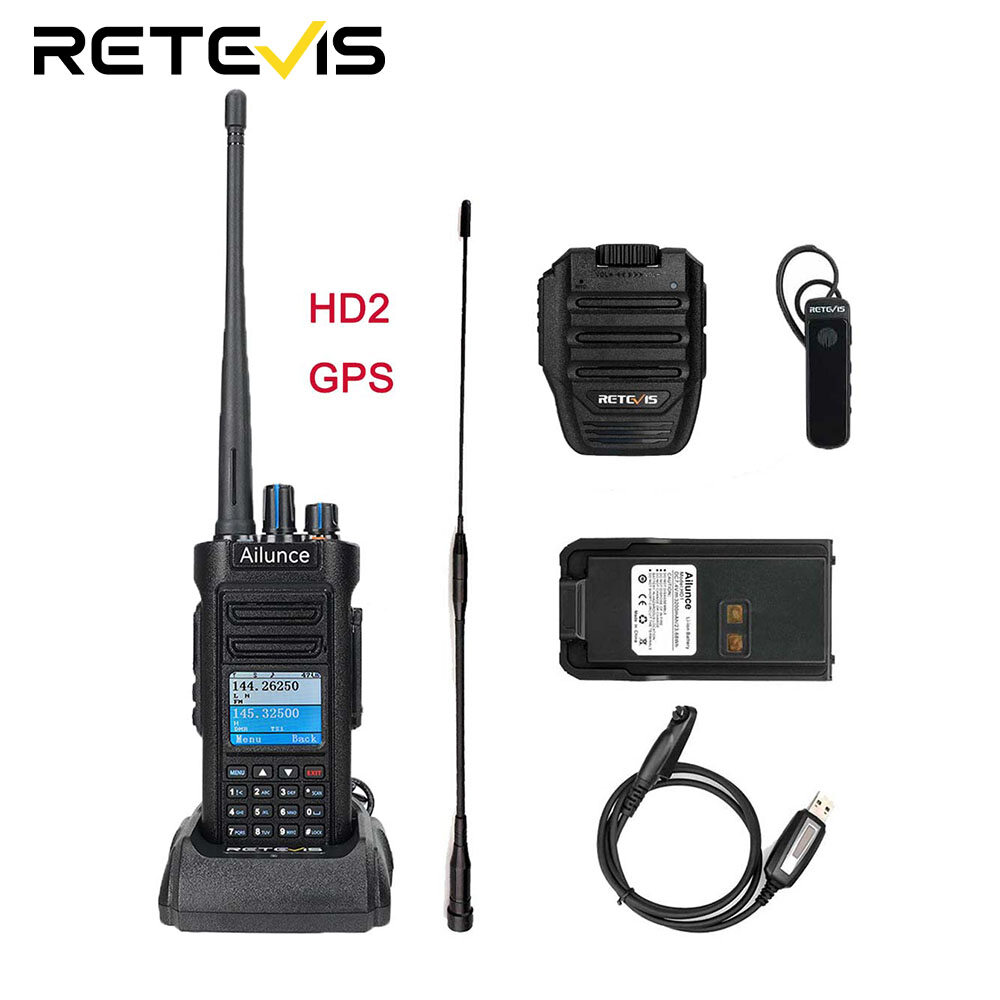 Retevis HD2-GPS+Bluetooth speaker+Program cable+Battery+Long antenna ราคา 9,619 บาท*ส่งฟรี
