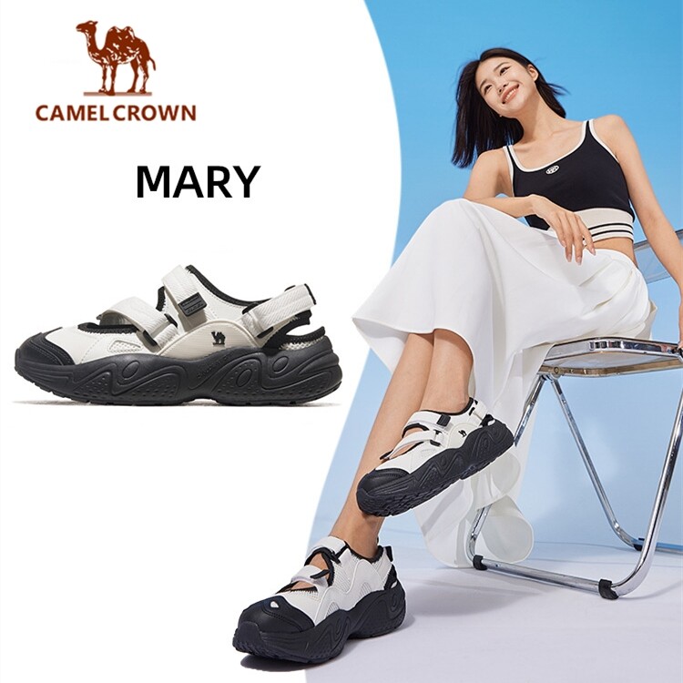CAMEL CROWN MARY Women's Outdoor Sport Sandals | Lightweight Soft Sole Summer Sandals with Velcro Strap for Walking, Beach & Daily Wear ราคา 2,760 บาท*ส่งฟรี