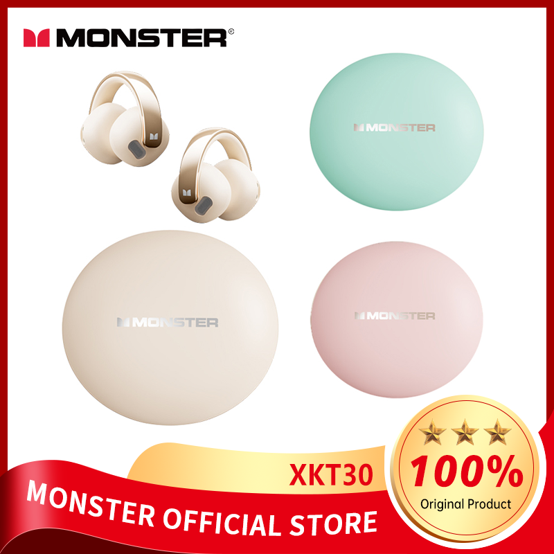 Monster Airmars XKT30 Wireless Bluetooth 5.4 Headset Ear Clip Dual Mode Earphones Bass Enhancement Surround Sound Earbuds ราคา 439 บาท*ส่งฟรี