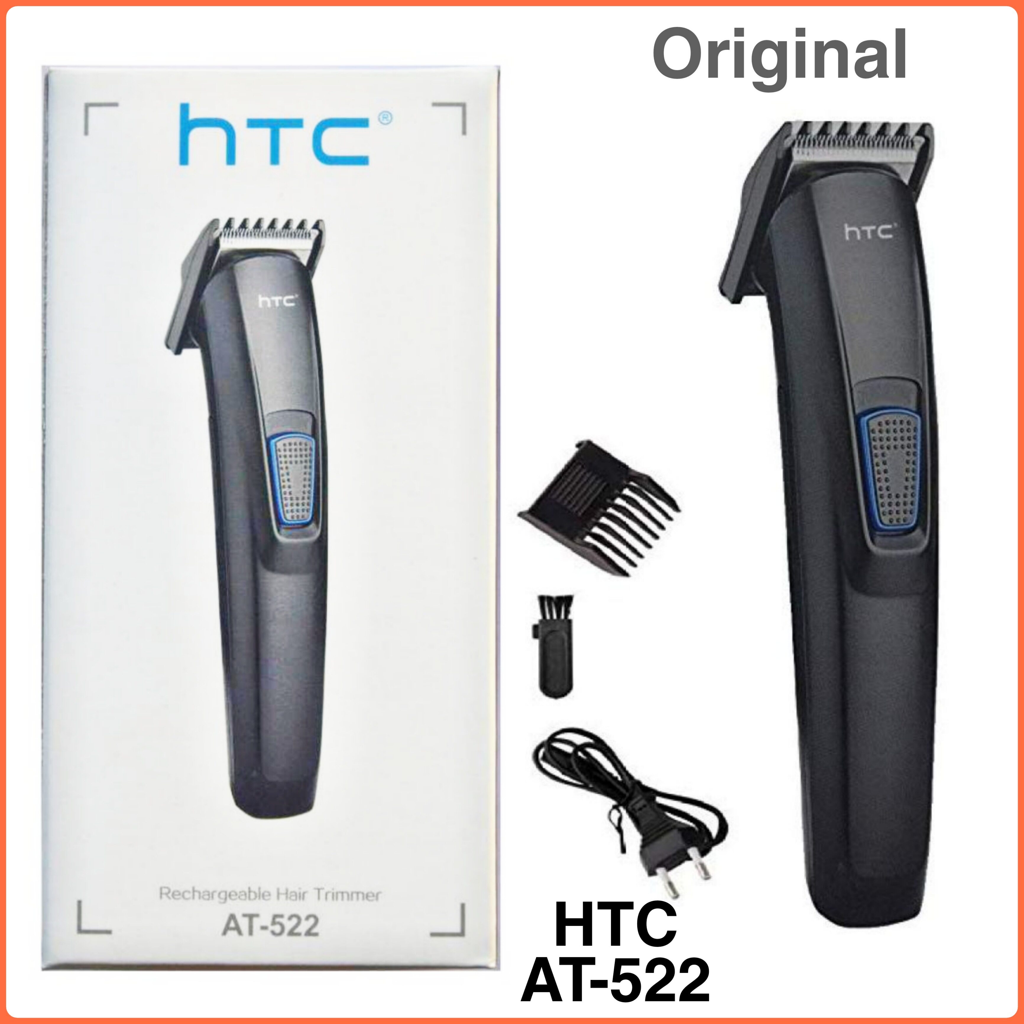 HTC AT-522 Rechargeable Hair Trimmer Hair Clipper Cutter Shaver body  grooming for man women kids Ready Stock | Lazada