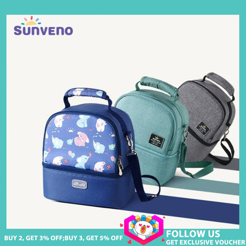 Sunveno Túi bỉm đa chức năng dung tích lớn Ba lô cho mẹ, túi đựng tã du lịch không thấm nước, chần túi thời trang bà bầu