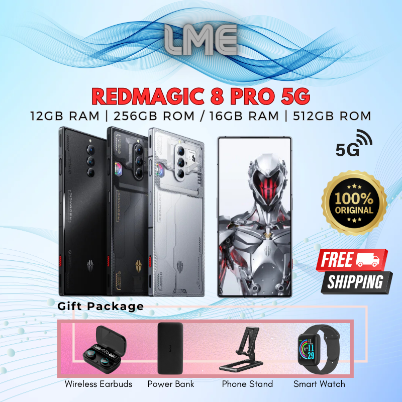 (MY SET)ZTE Nubia RedMagic 8 Pro 5G (16GB RAM+512GB ROM / 12GB RAM+256GB ROM) Original Gaming Smartphone, 18 Month Warranty By ZTE Malaysia