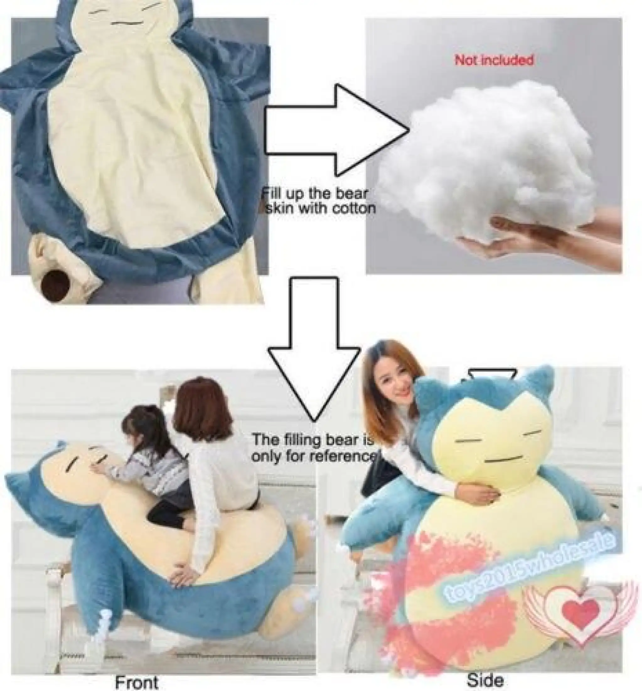 6ft snorlax plush
