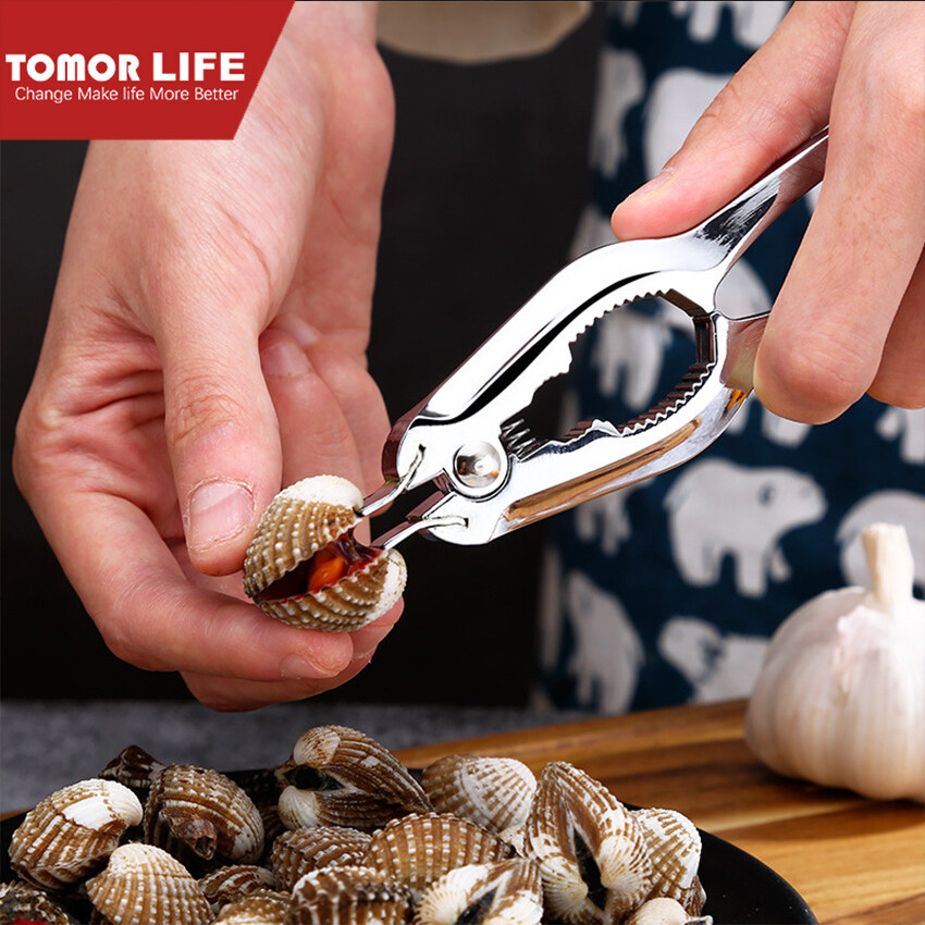 Kẹp Nghêu Máu Tomor Life Kẹp Hải Sản Hợp Kim Kẽm, Thiết Kế Lò Xo Tự Động Kẹp Thức Ăn, Nhà Bếp Đa Năng Vỏ Sò Mở Chức Năng