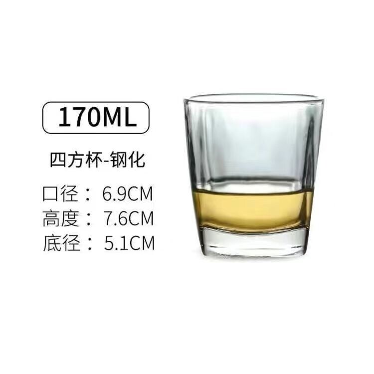 Gambar high quality Cup of toughened glass beer mug liquor cup suit toughened octagon cup home a koubei 2 two cups