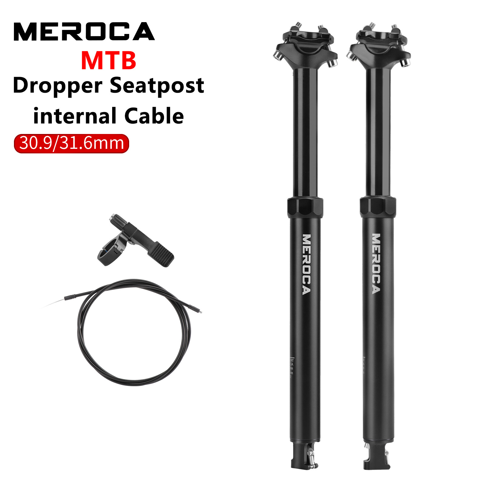  Meroca xe đạp leo núi nhỏ giọt seatpost 30.9 31.6mm 125mm du lịch hợp kim nhôm cáp bên trong kiểm soát MTB thủy lực nhỏ giọt bài Gióng đứng xe đạp 