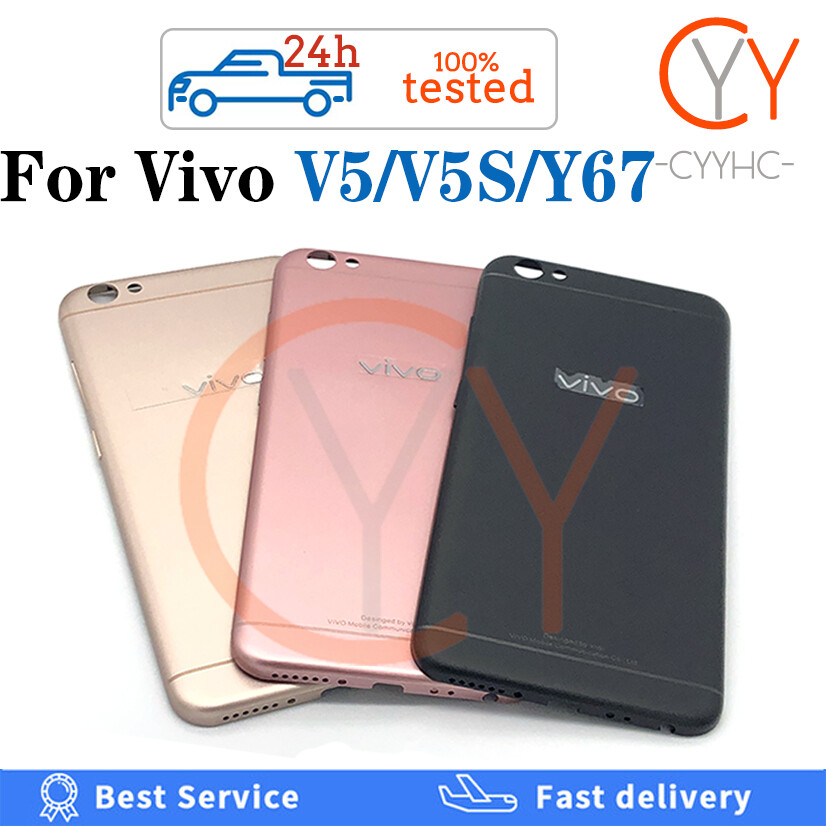 Vỏ nắp lưng cho vivo v5 v5s y67 vỏ pin có logo nút âm lượng nút nguồn bật tắt vỏ pin thay thế