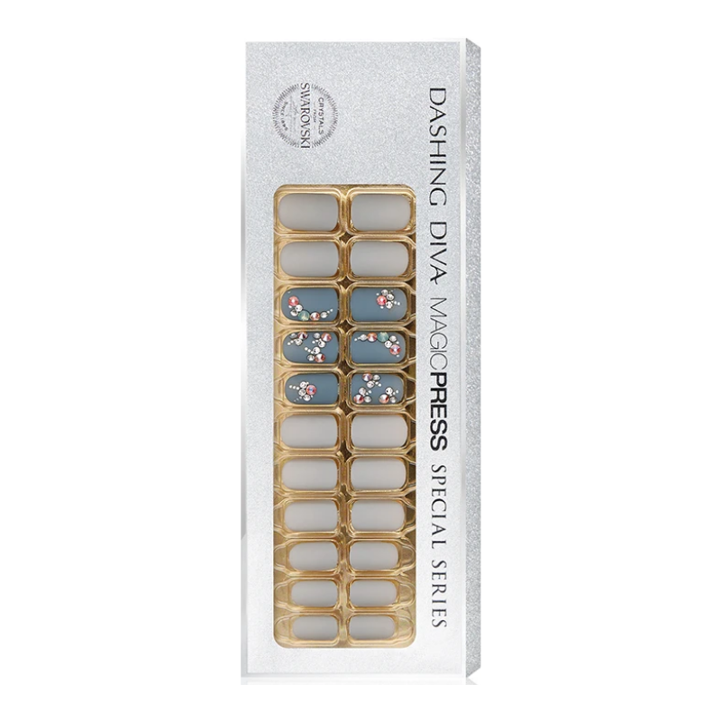 Gambar [BEST BUY] DASHING DIVA Magic Press Swarovski Series Mani Bow Opal MPR155PR