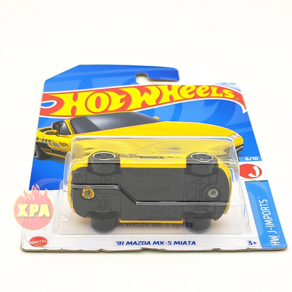 Hot Wheels Mazda MX-5 Miata Jaune 1993 – Modèle Collection #172 Sur Carte Bleue – Boîte Jamais Ouverte !