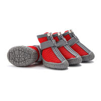 HamshMoc Dog Shoes Dog Boots Breathable Dog Booties for Small Medium Dog with Reflective Straps Rugged Anti-Slip Sole Paw Protector