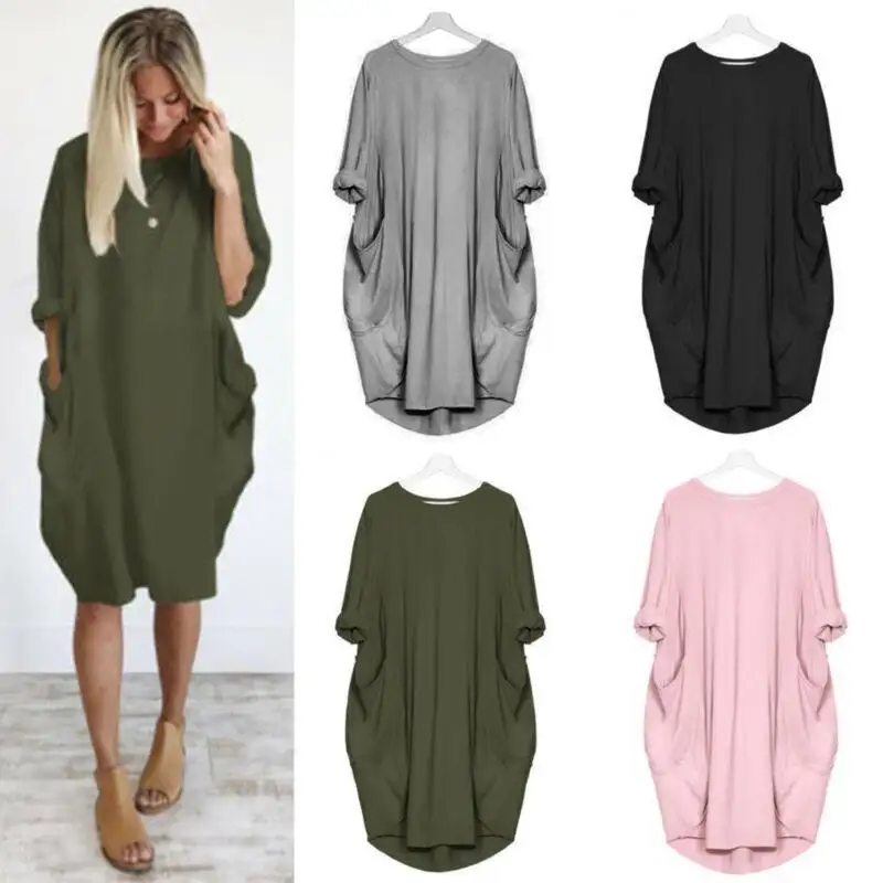 plus size tunic dress with pockets