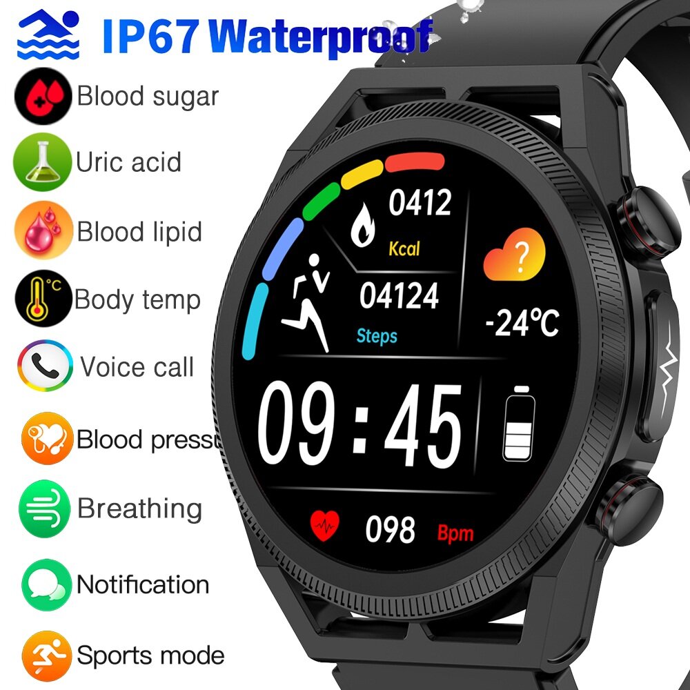 [ET310 Smart Watch For Huawei Men Women Bracelet Blood Lipid Uric Acid Blood Glucose Body Temperature Monitoring Smartwatch Bluetooth Call Waterproof Fitness Tracker,ET310 Smart Watch Men Women Bracelet Blood Lipid Uric Acid Blood Glucose Body Temperatur ราคา 1,464 บาท*ส่งฟรี