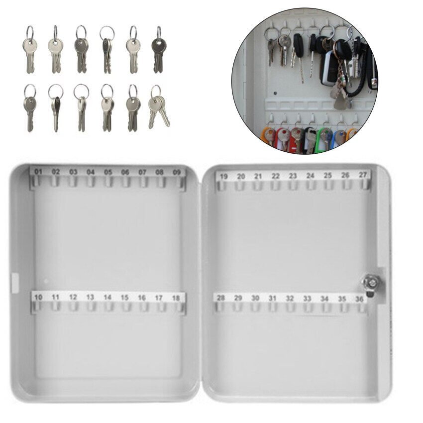 Tủ chìa khóa bằng thép 36/48 chìa khóa kết hợp, hộp khóa an ninh kỹ thuật số gắn tường