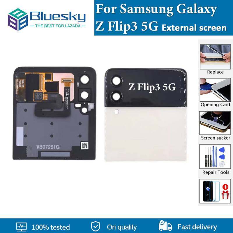 Original 1.9 "bên ngoài màn hình cho samsung galaxy z lật 3 lcd zflip 3 hiển thị màn hình cảm ứng sm-f711u f711b f7110 thay thế màn hình lcd