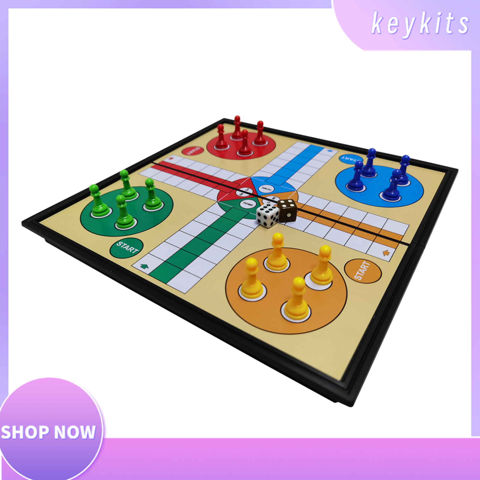 Portable Magnetic Ludo Board Games Classic Snakes and Ladders Folding Chess Game Entertainment Educational Gift for Children Students Adults Family Home School Travel