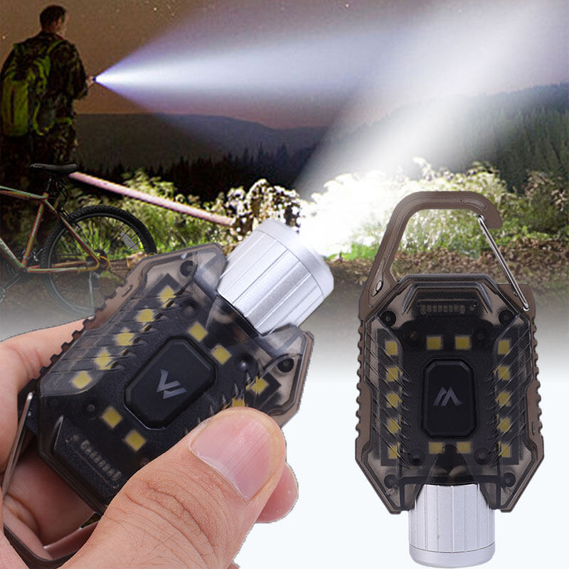 G3 Đèn pin móc khóa đèn LED có thể sạc lại bằng USB chói 800lm xách tay chiếu sáng ngoài trời đèn cảnh báo đèn pha