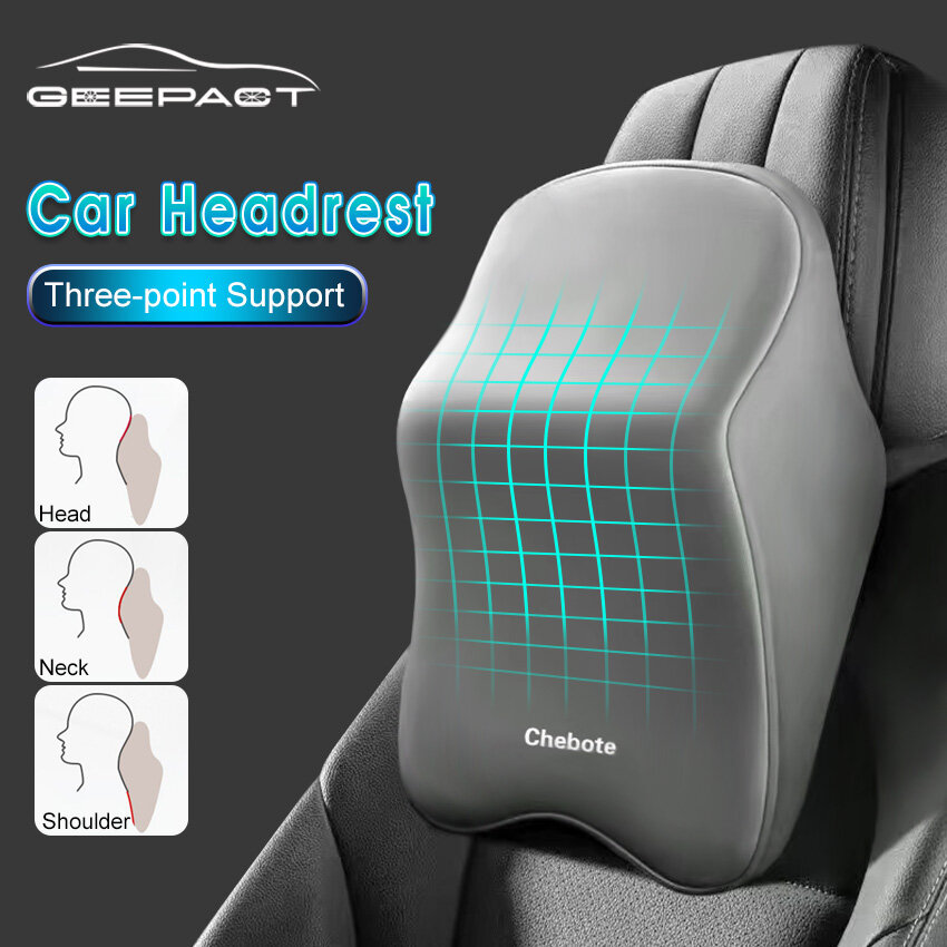 Geepact gối xe hơi nâng đỡ cổ gối cổ đệm tựa đầu hỗ trợ thắt lưng ghế xe hơi bông hoạt tính aviation lớp đệm lót ghế xe hơi bảo vệ cổ tựa đầu du lịch bằng ô tô văn phòng nhà cửa