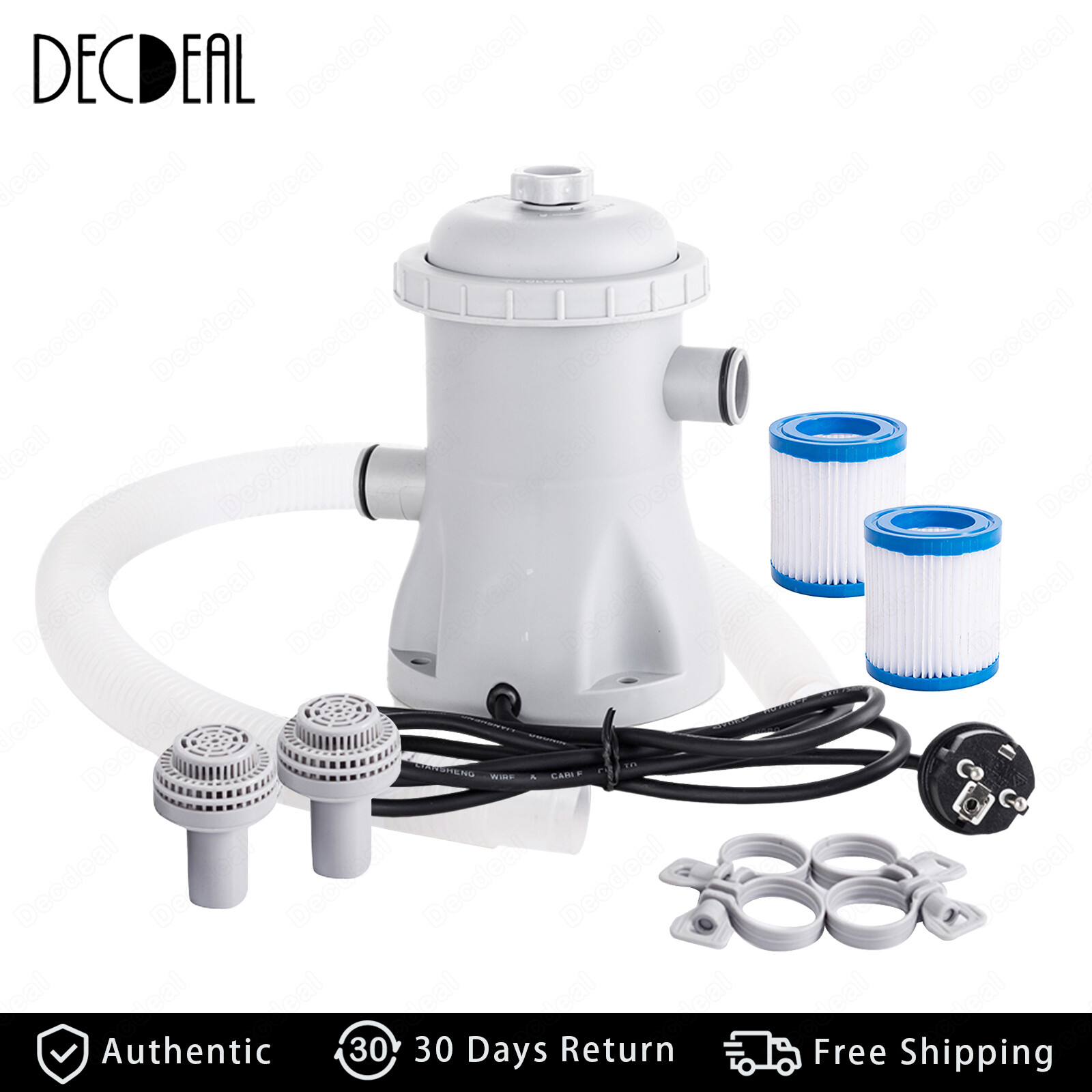 Máy bơm Bộ lọc bể bơi 330 GPH Bể bơi phao Máy bơm nước điện với 2 Bộ lọc bể bơi ống lọc máy bơm hồ bơi trên mặt đất Máy bơm Bộ lọc bể bơi nhỏ