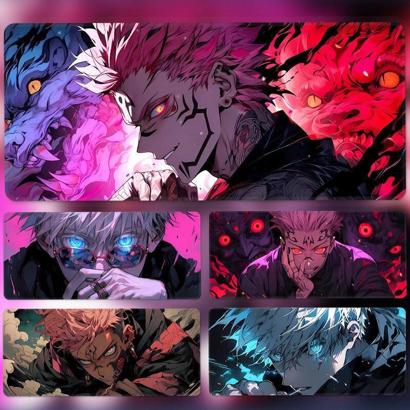 40x90cm Hot Anime jujutsu kaisen bàn di chuột lớn ryomen sukuna mousepads Máy tính chơi Game ngoại vi Phụ kiện miếng lót để bàn XXL