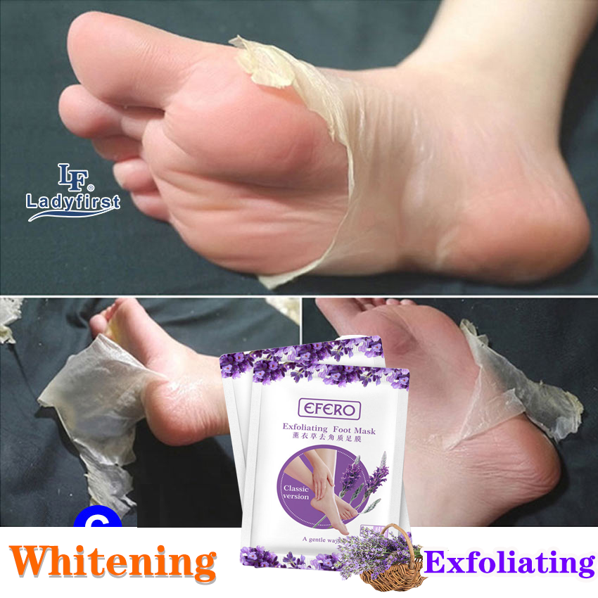 Gambar The foot mask effectively removes odors Lavender foot mask exfoliates and exfoliates to purify skin dullness and eradicate foot cold Effectively relieve foot soreness