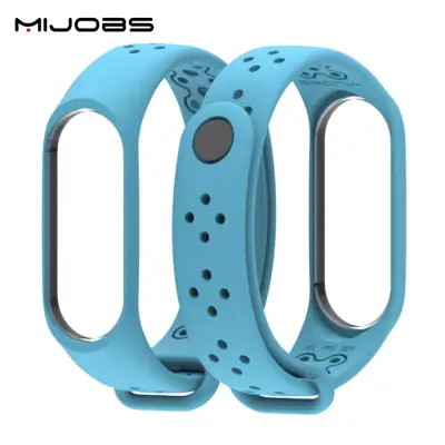 Mijobs Sports Strap for Xiaomi Mi Band 3 Mi Band 4 Silicone Strap Mi Band3 4 Watchband Bracelet Miband 3 4 Wristband Smart Watch Mi3/4 Accessory (5)