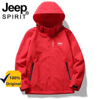 Jeep Spirit Outdoor Windbreaker Clothing Mens Casual Jacket With Pockets Trendy Brand Spring and Autumn Windproof Mens Mountaineering Ski Suit