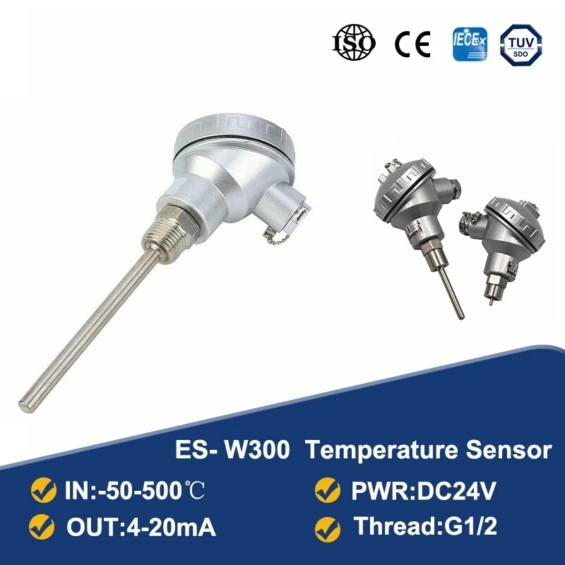 Cặp Nhiệt Điện ESP-W300 4-20mA 0-5V 0-10V Out Pt100 Cu50 RTD Cảm Biến Nhiệt Độ-50-500 ℃ K J S Thiết Bị Truyền Nhiệt