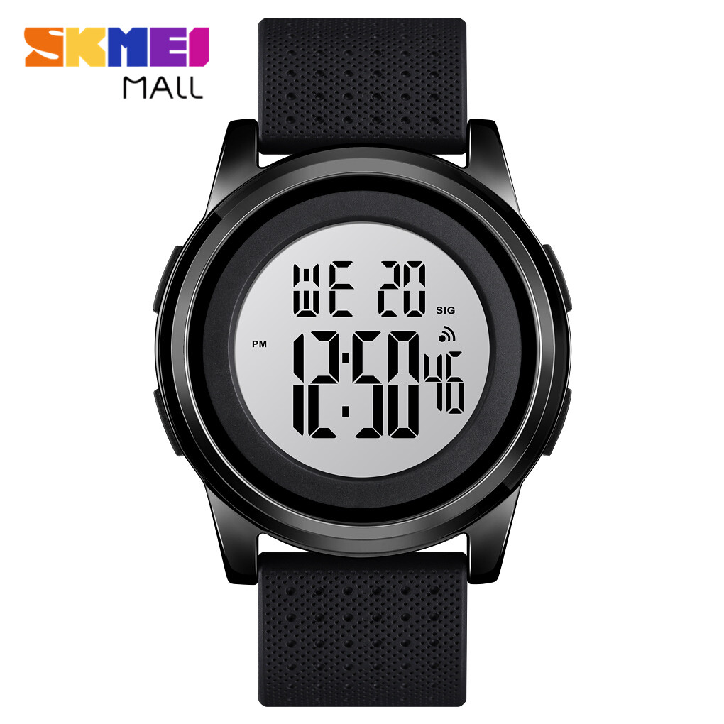 Skmei 1502 Người Đàn Ông 9Mm Siêu Mỏng Thời Trang Tuần Đồng Hồ Kỹ Thuật Số Đồng hồ bấm giờ thể thao Hàng Giờ Kêu Chuông Báo Động Ngày 30M Không Thấm Nước