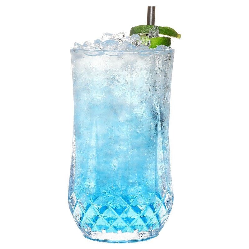 Gambar high quality Household glass transparent beer glass of fruit juice milk breakfast cup tea cup creative diamond glass wine cup