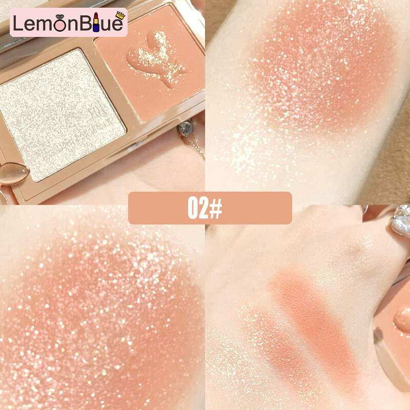 Gambar LemonBlue 2 Color Eye Shadow Palette Natural Glitter Earth Pearly Matte Eye Shadow Shimmer Eye Makeup 2 Color Eye Shadow Palette Natural Glitter Earth Pearly Matte Eye Shadow Shimme r Lasting Waterproof